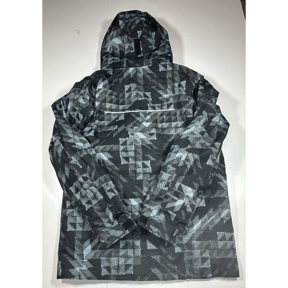 Columbia Interchange Youth Medium Jacket Black Gray Geometric Outgrow Outdoors - Picture 2 of 7